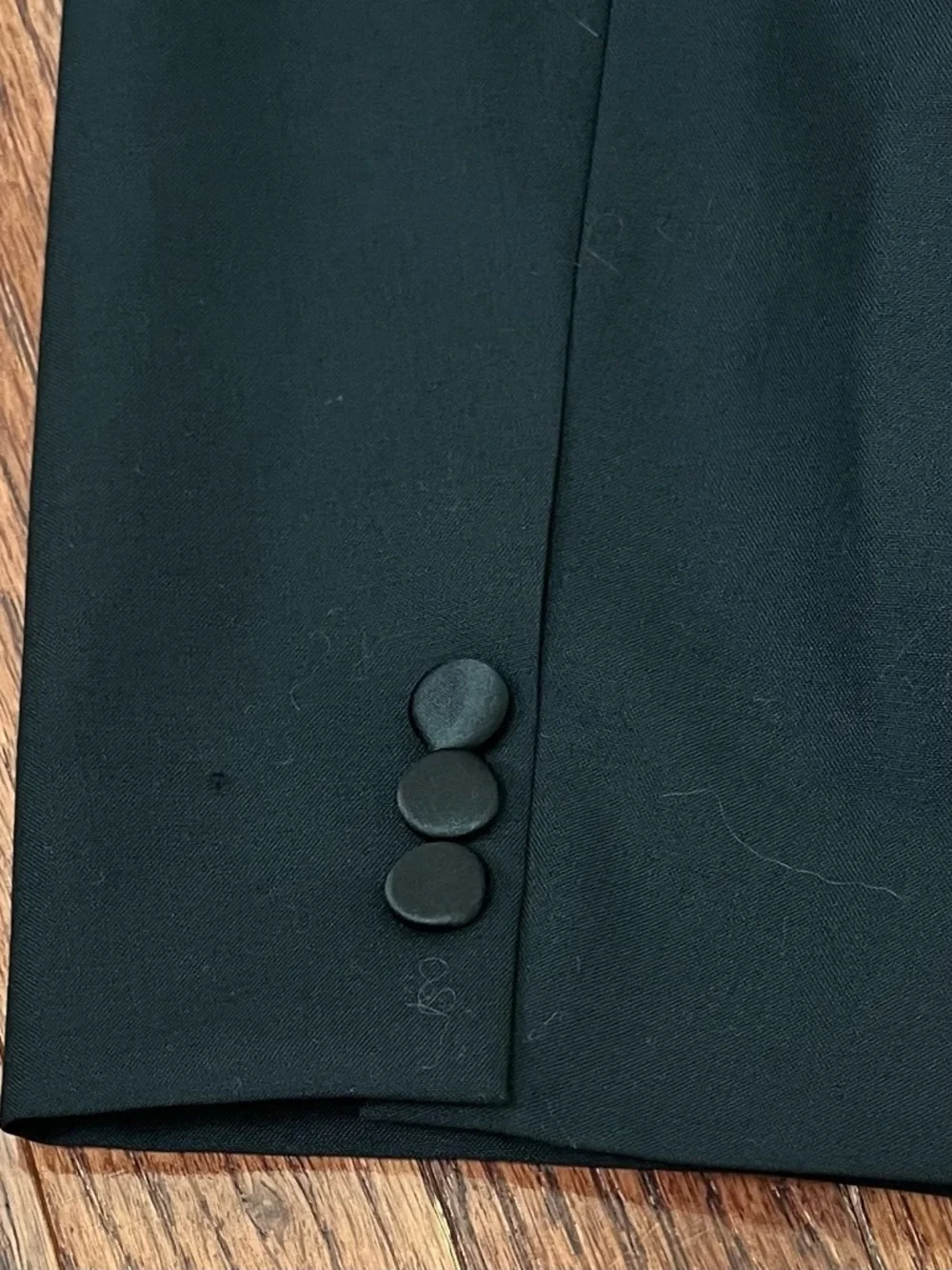 After Hours Black Tuxedo Men's Wool Blazer, Size 48R